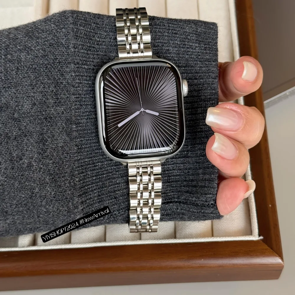 

Stainless Steel Strap For Apple Watch Ultra 2 Band 49mm 42mm 44mm Metal Bracelet For iWatch Series 10 9 8 7 6 SE 5 4 3 45mm 41mm