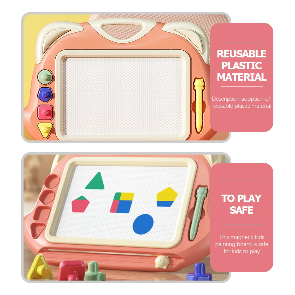 Magnetisches Malbrett für Kinder, Kunststoff, wiederverwendbar, abwischbar, großer Raum, Zeichenbrett, Lernspielzeug für Kinder
