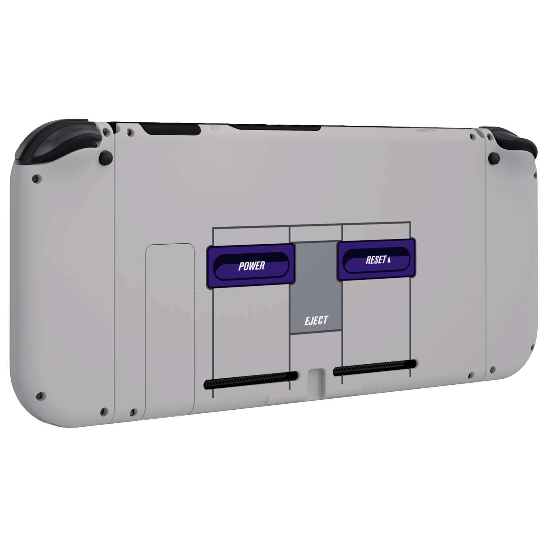 EXtremeRate Kinh Điển SNES Mềm Phong Cách Cảm Ứng Cầm Tay Cầm Miếng Dán Mặt Sau Bộ Điều Khiển Nhà Ở Vỏ Với Đầy Đủ Bộ Nút Cho NS Công Tắc