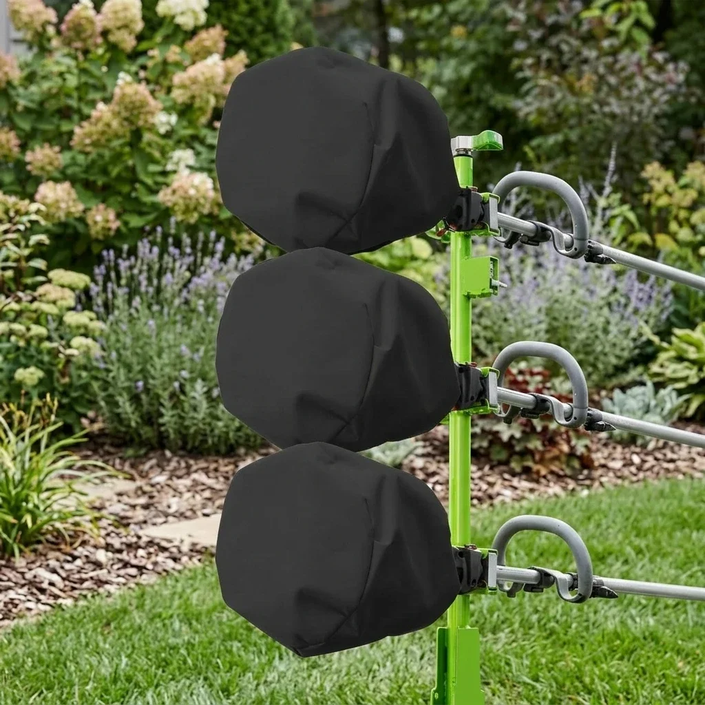 Universal 2 Pack Lawn Mower Engine Cover Waterproof Thickened Oxford Cloth Protective Guard with Transparent Window for Garden