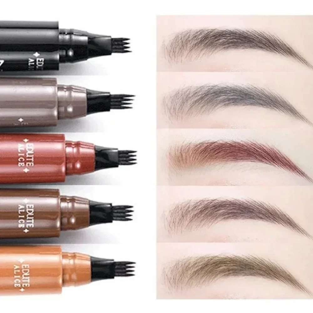 1PC Four-Pronged Liquid Eyebrow Pencil, Natural Long-lasting Eyebrow Makeup,Non-Fade Water-Resistant Anti-Smudged Eyebrow Pencil