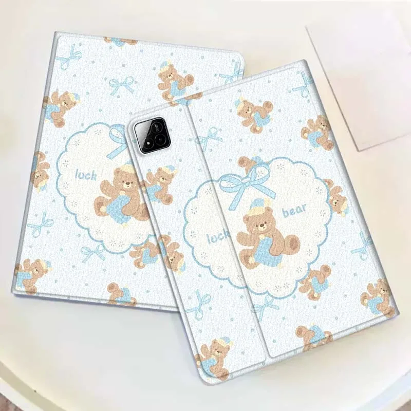 الأزرق الكرتون الدب جرو ل Xiaomi Redmi Mi Pad 2 4 5 6 6s 7 8 11 12.5 12.4 11.2 8.7 SE Pro Plus Max غطاء اللوحي #1