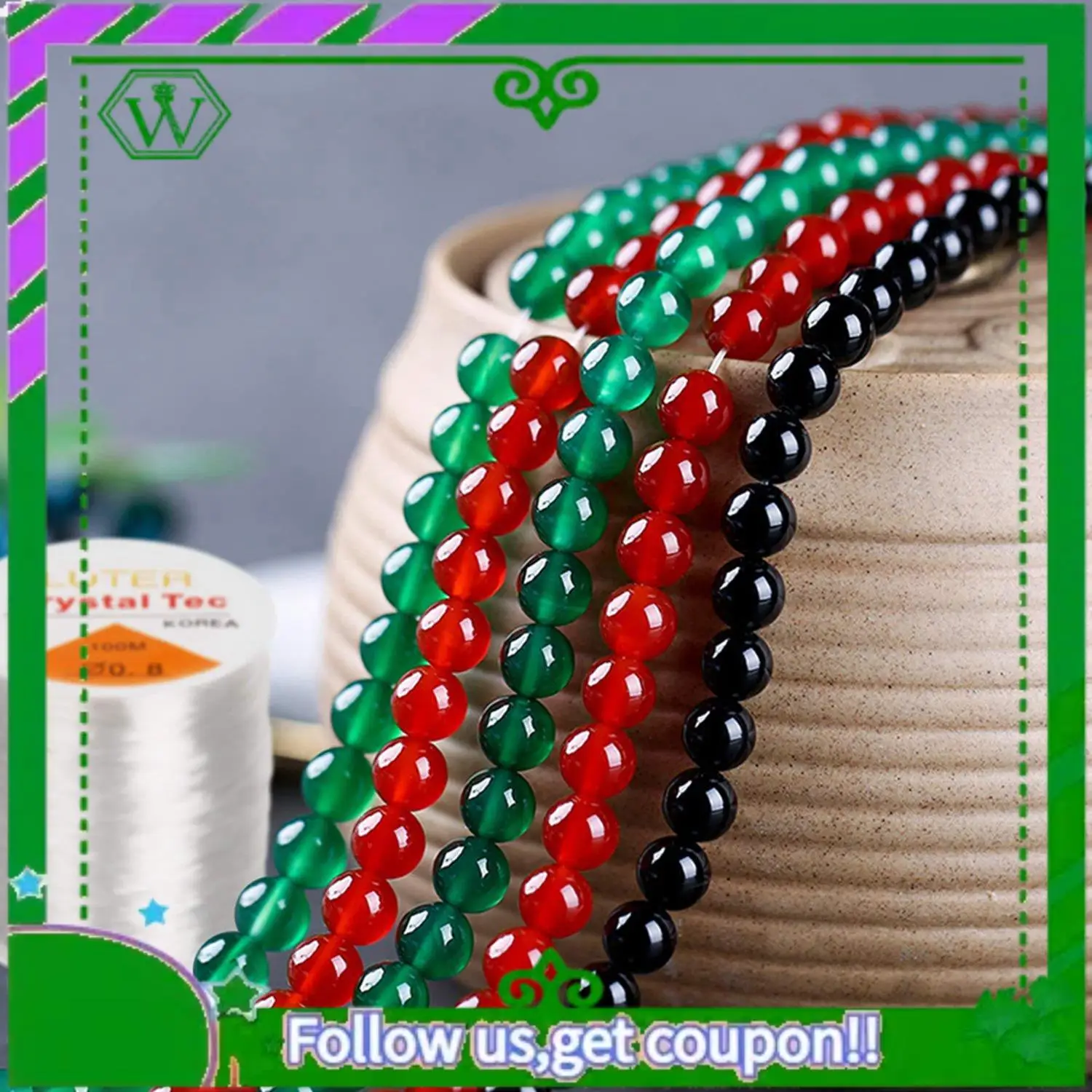 

A18P-2 Pcs Clear Bead Cord Crystal Elastic Stretchy Bracelet String For Beading Thread-1.0Mm & 0.8Mm