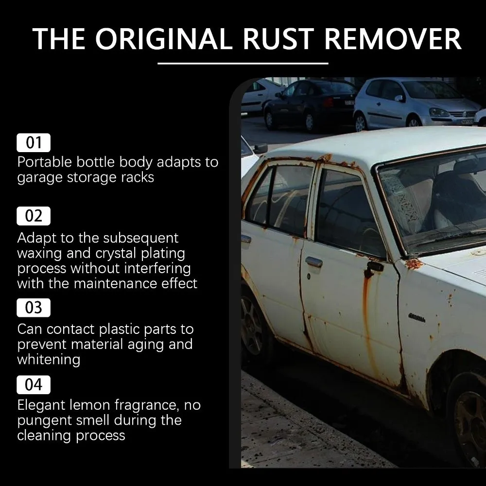 Fast-Acting Rust Remover Spray Concentrated 1 Fl.oz Heavy Duty Rust Dissolver Oxidation Remover Long-Lasting Rust Stain Remover