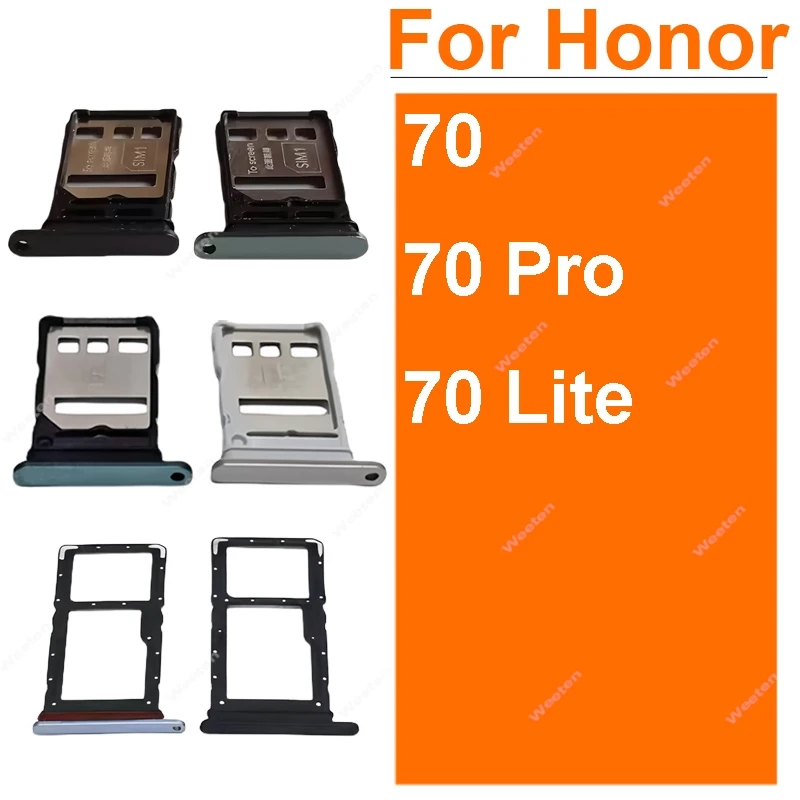 For Huawei Honor 70 Pro Lite Sim Card Tray Socket Sim Card Slot Adapter Slot Connector Holder Replacement Repair Parts