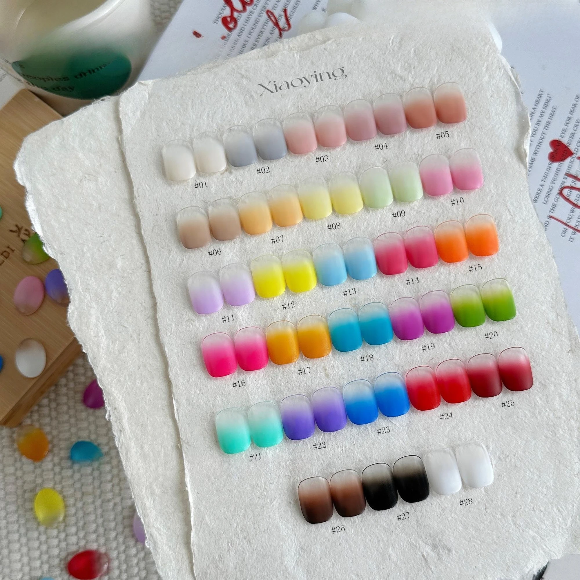 28Colors/1 Group Pat Painting Gel Nail Macaron Spring Summer 4 In 1 Used For Gradient Nail Stamping Pattern Pat Gel for Manicure