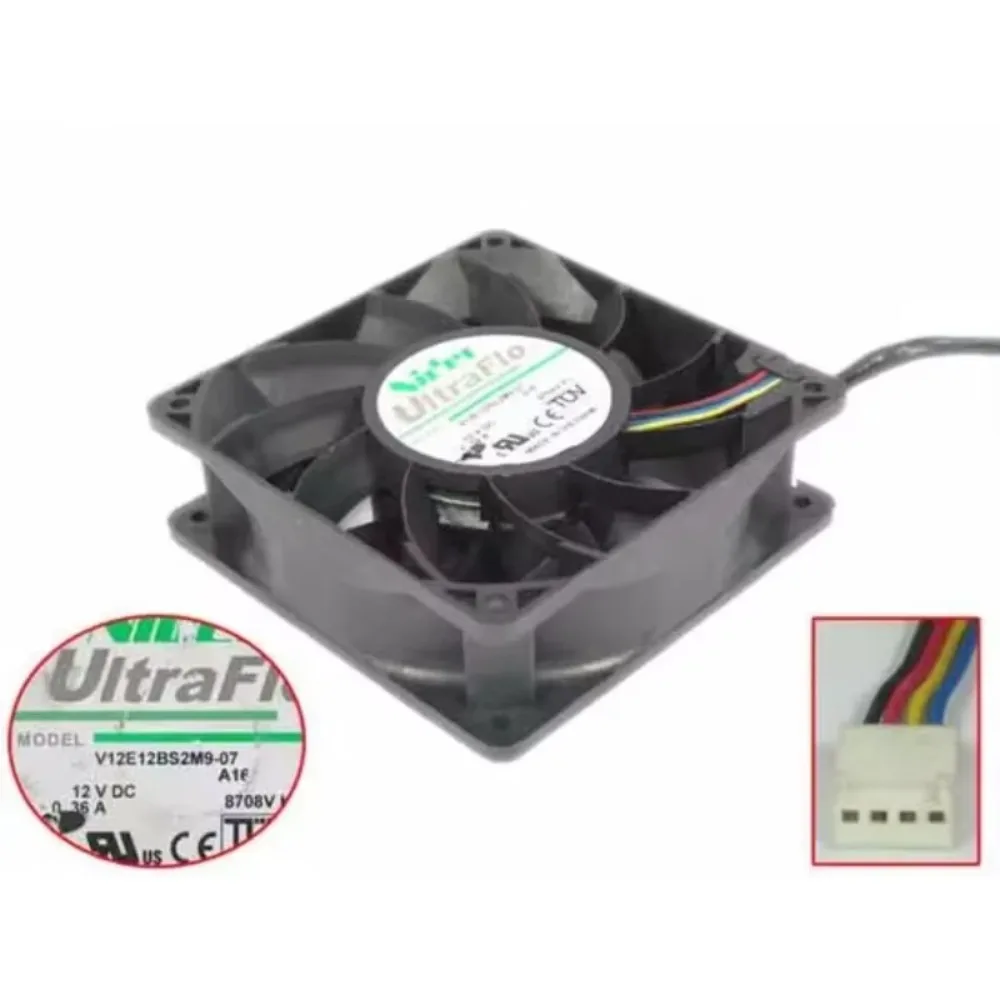 

Вентилятор охлаждения Nidec V12E12BS2M9-07 A16, 12В, 0.36А, 120x120x38мм, 4-проводной