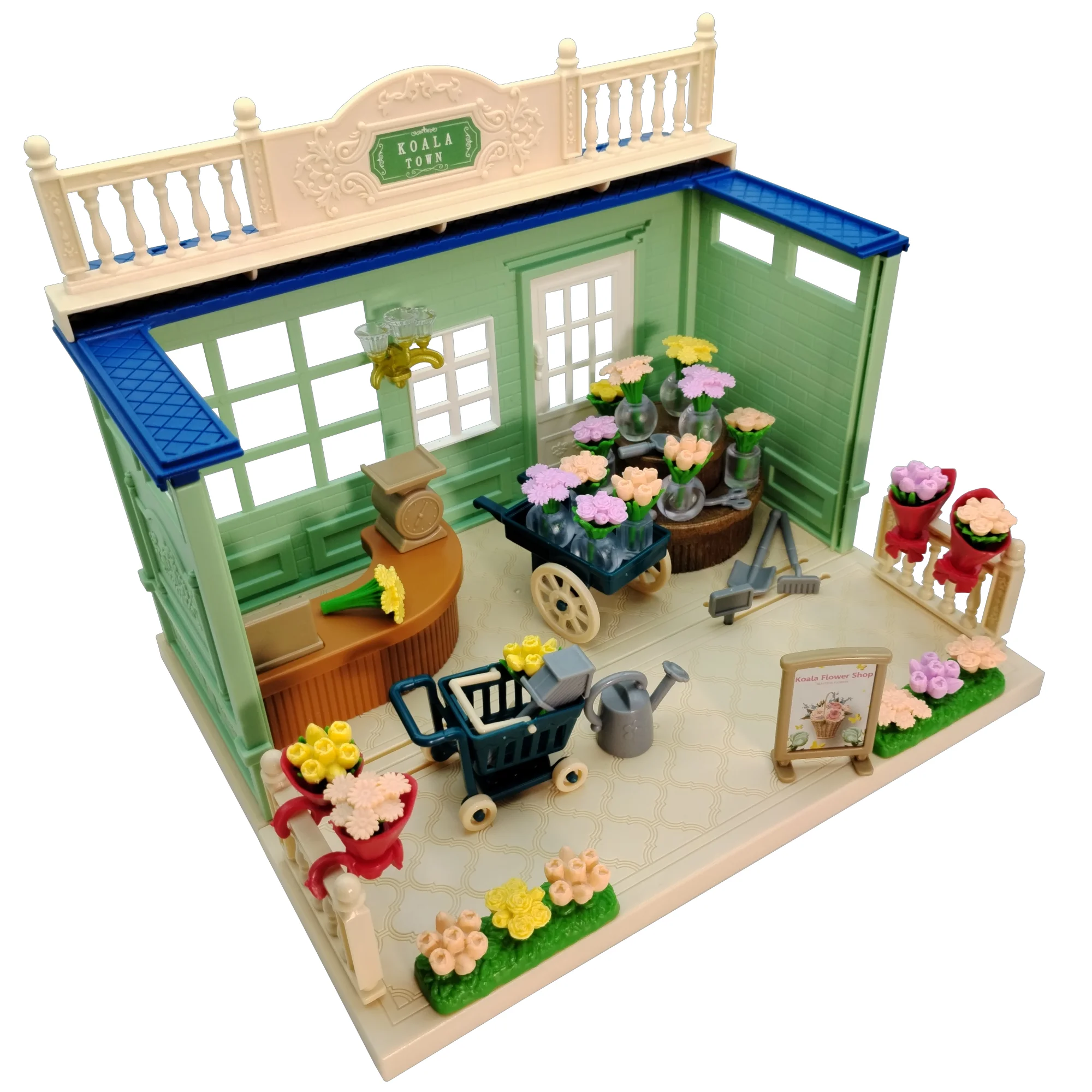 Miniature itens Kids toys Dollhouse accessories Simulated Selling car Kit Pretend Toys For Kids Forest Family  Christmas Gift