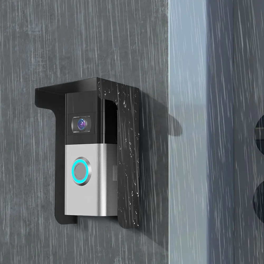 Doorbell Rain Cover Doorbell Cover Metal Ring Doorbell Cover Plate Doorbell Accessories for Most Video Doorbells