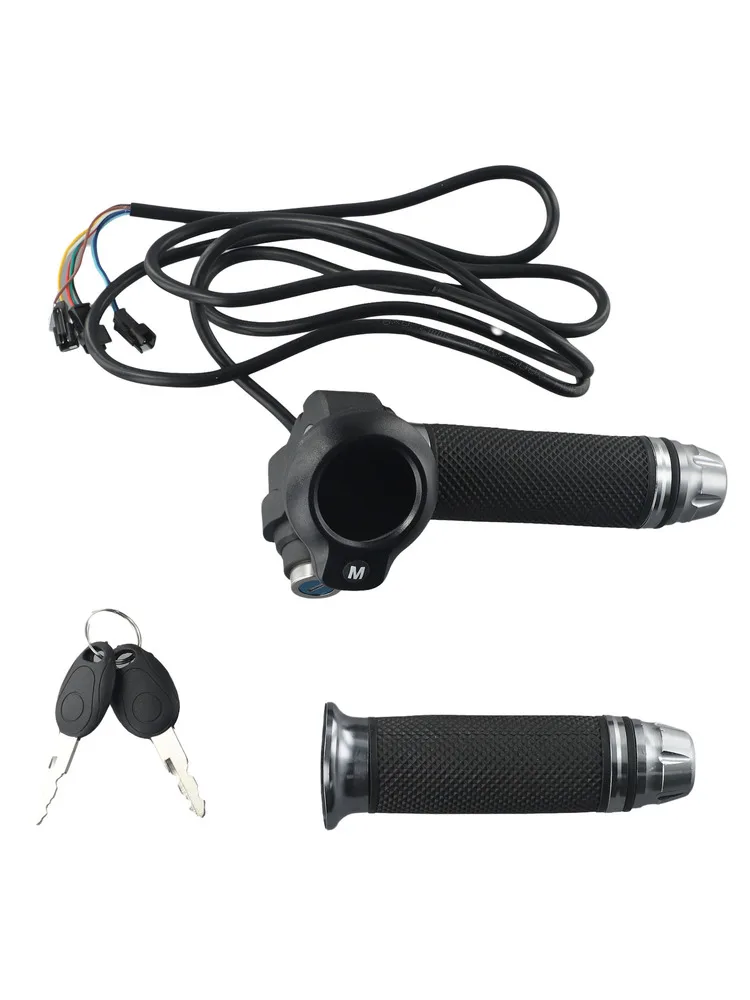AliExpress NONE Bicycle Grip Handle E-Bike Throttle Black Silver Lithium Battery Quality Test Speed Measurement Function For Electric Tricycle