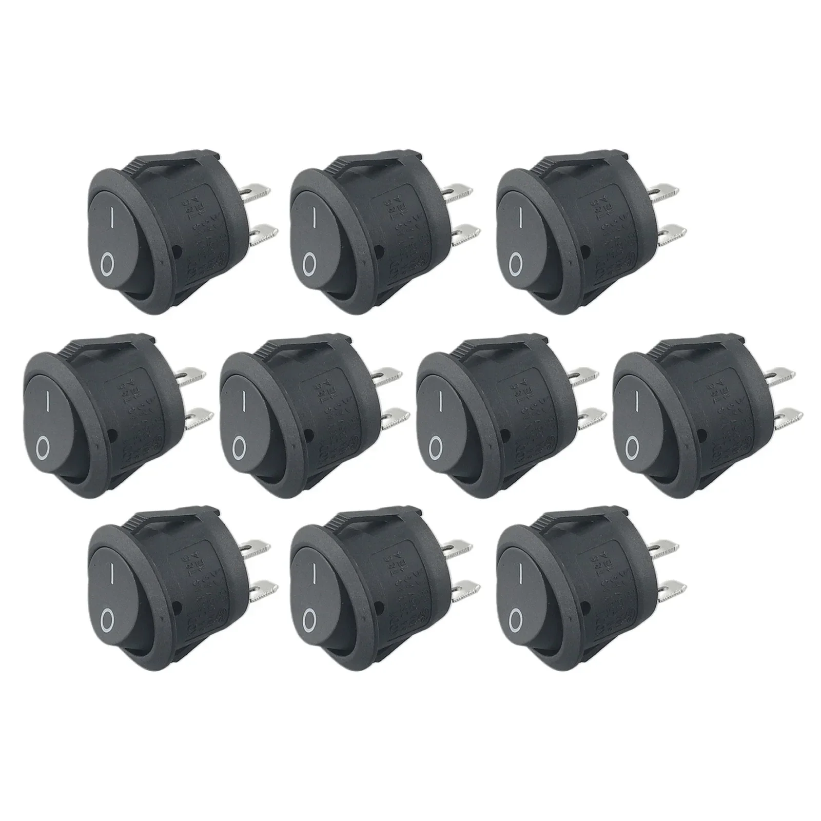 

5pair Car 12V Round Rocker Switches ON/OFF 2-Pin SPST For Camper Van Motorhome Caravan Boat Rocker Switches Car Accessories