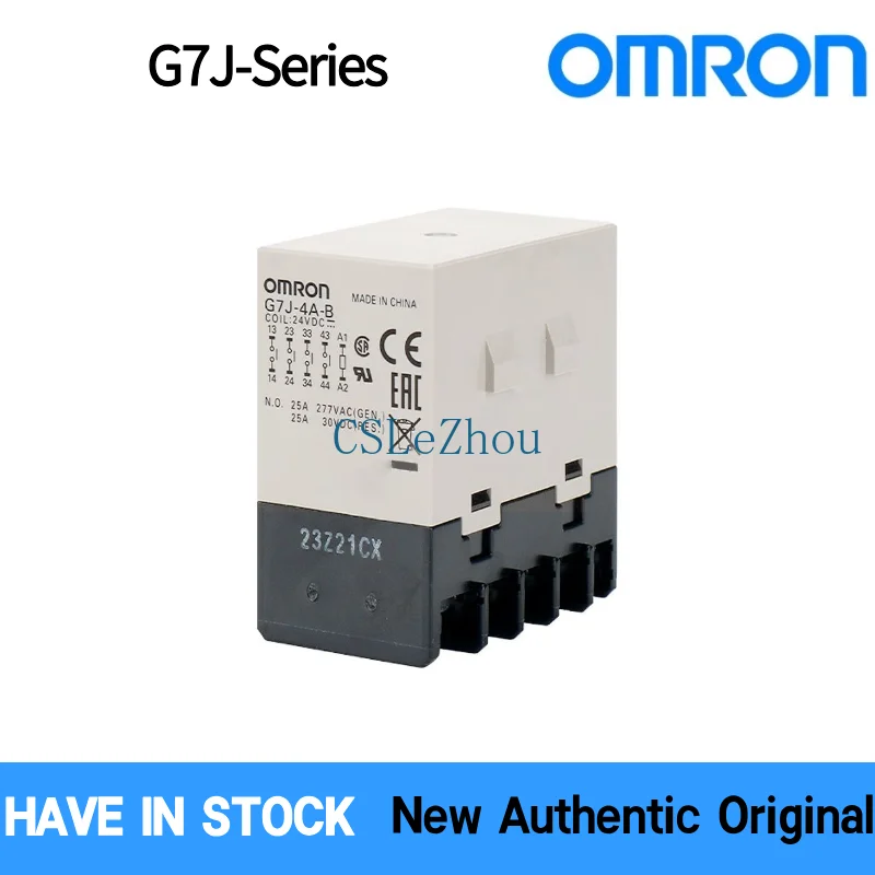 OMRON G7J-4A-B DC24 25A 4PST-NO Power Relay 24V Coil High-Dielectric-Strength
