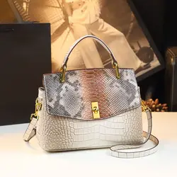 Luksusowy projektant Brand New wysokiej jakości skóra bydlęca pojedyncza torba na ramię Crossbody modna torebka damska nadruk węża Trend gorąca sprzedaż