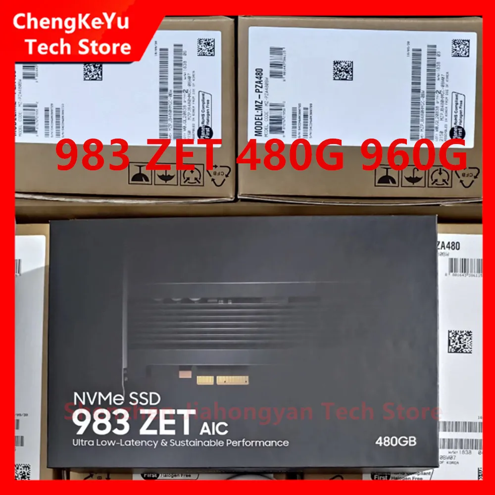 Enterprise-level solid-state drive For Samsung 983ZET 480G 960G 983 ZET HHHL AIC NVME PCIe 3.0 Original