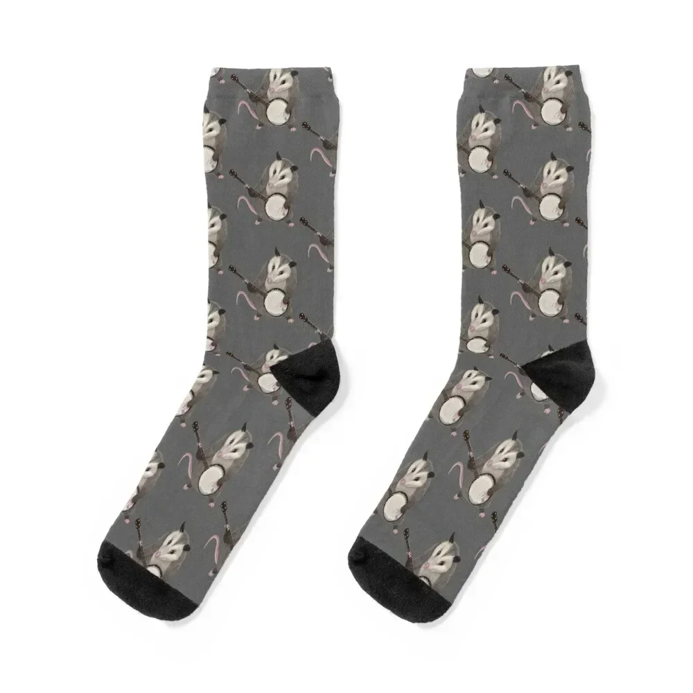 

Opossum playing the banjo - possum Socks cool shoes Socks For Women Men's