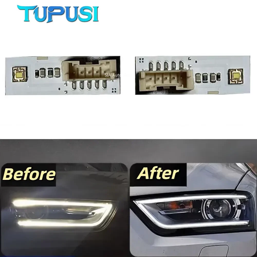 

White Daytime Running Light DRL Boards For AUDI Q3 2012 2013 2014 2015 Pre-FaceLift LED Xenon Headlight 8U0941475A Left Right