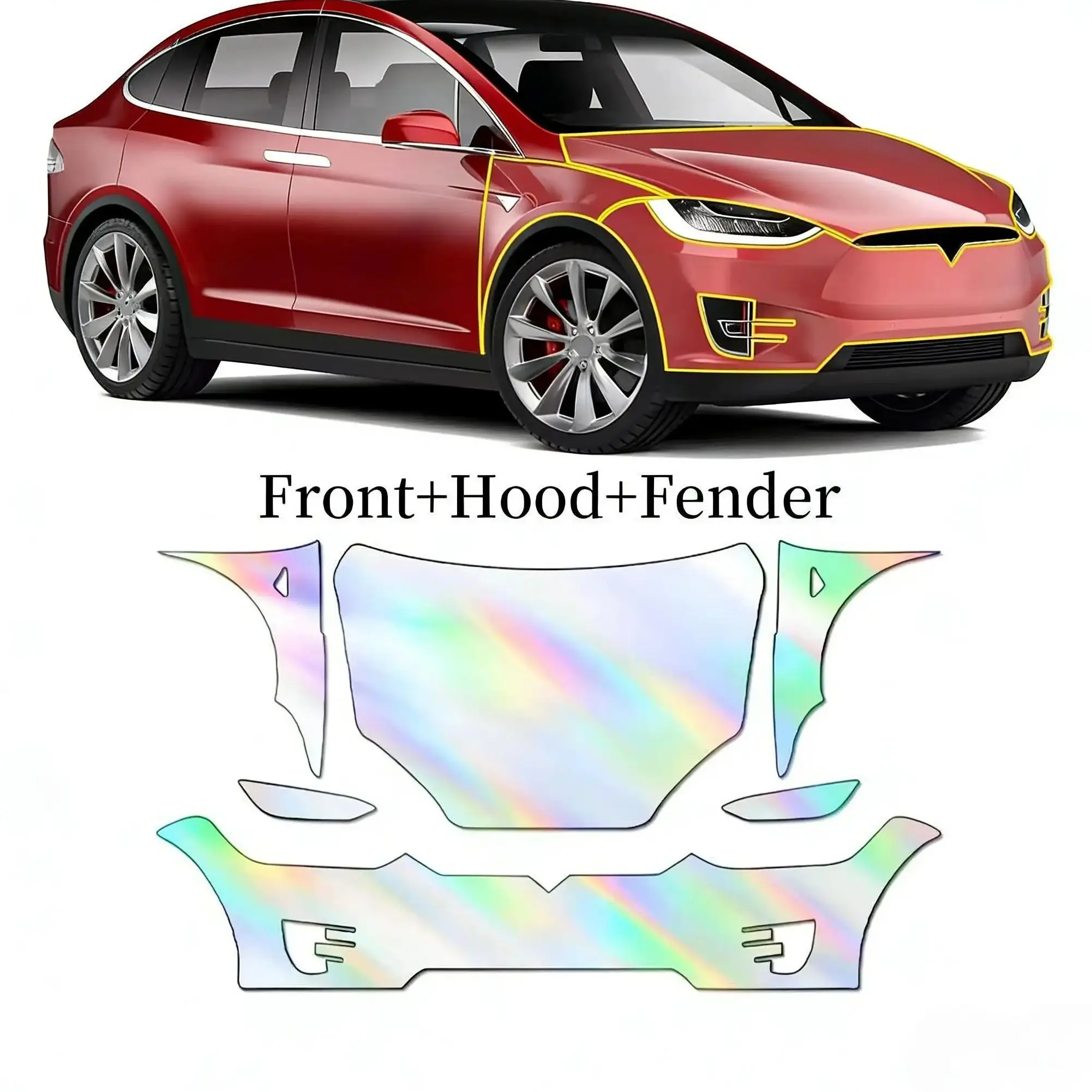 

8.5Mil Pre-cut PPF For Tesla Model X 2016-2021 TPU Matte And Clear Paint Protection Film Scratch-Resistant Exterior Accessories