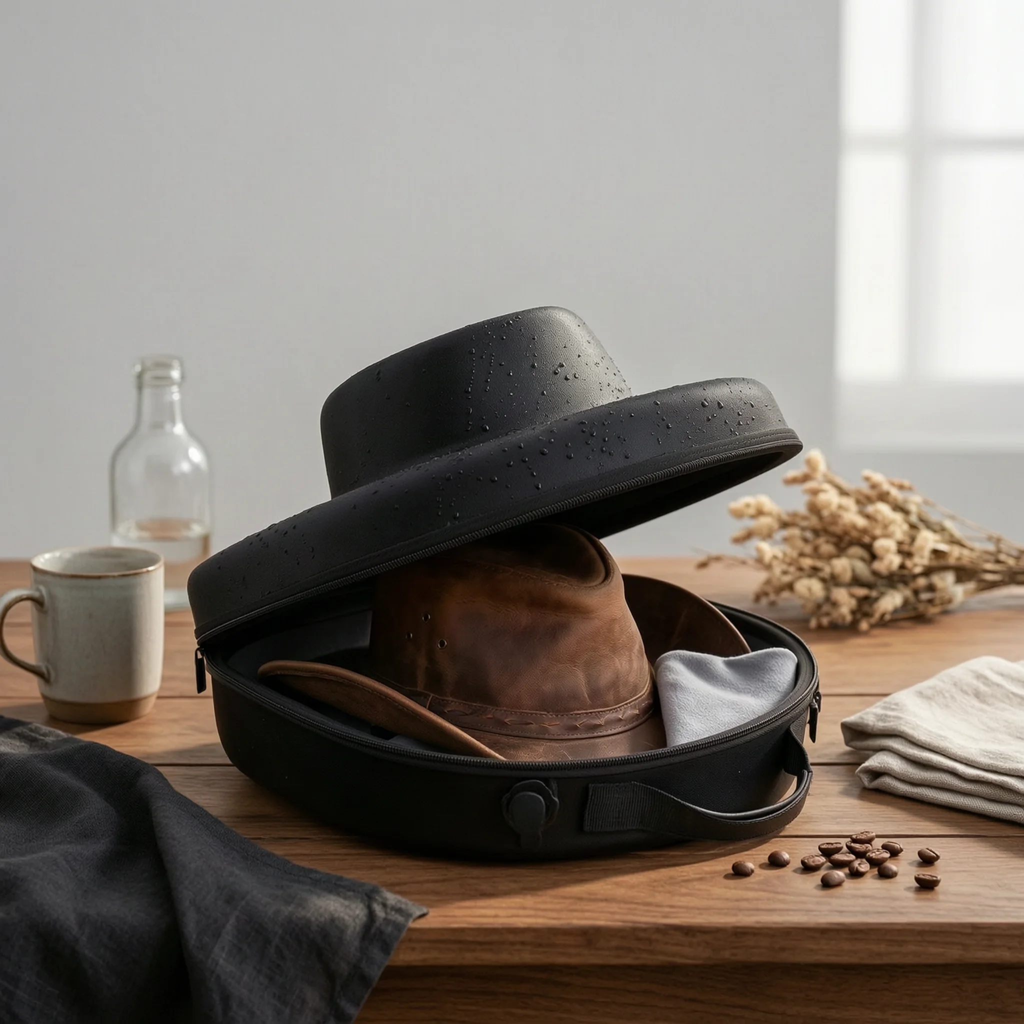 Cowboy Hat Case Protective Hat Storage Case Long-Lasting Shockproof for Cowboys, Road Trips, Flights
