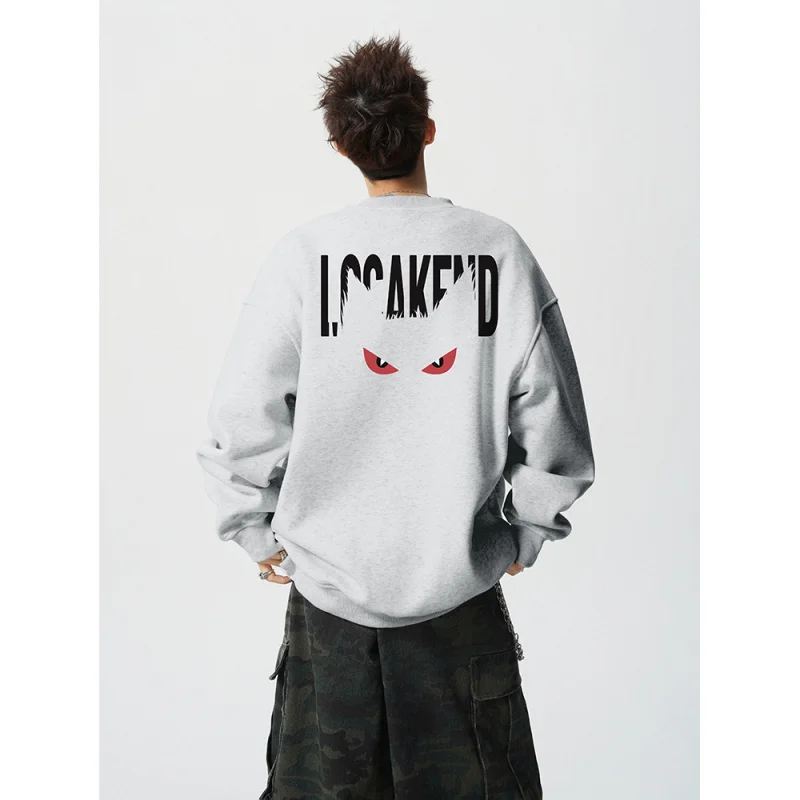 

【Mirrordust】Уличная мода в корейском стиле hpopRock, толстовка с буквенным принтом, однотонная повседневная молодежная толстовка с капюшоном для мужчин и женщин