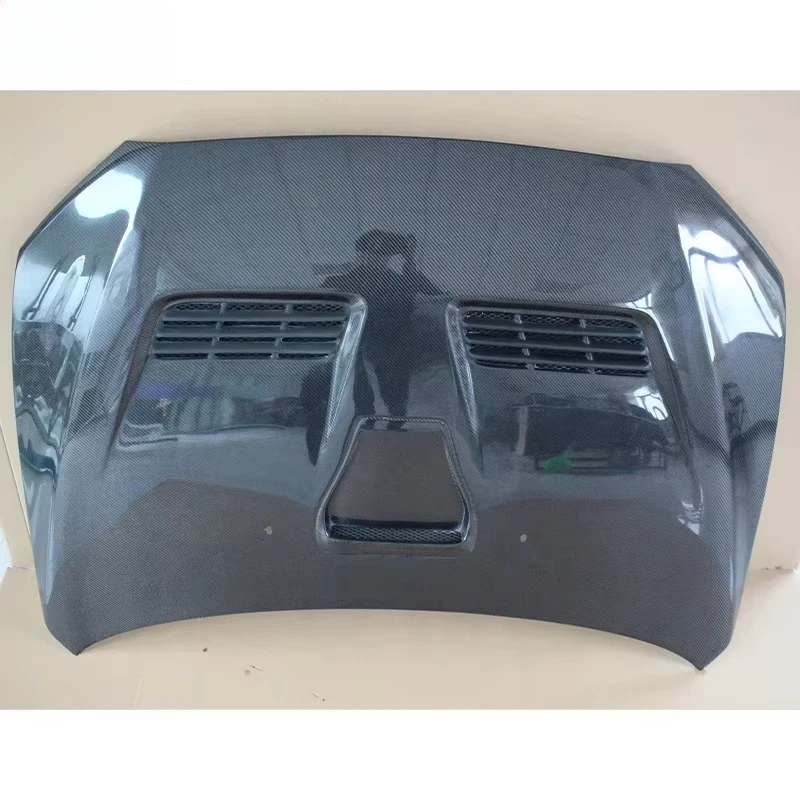 Carbon Fiber Engine Hood-New Bolt-On Installation Black Color Fits  Lancer EX 2009-2016