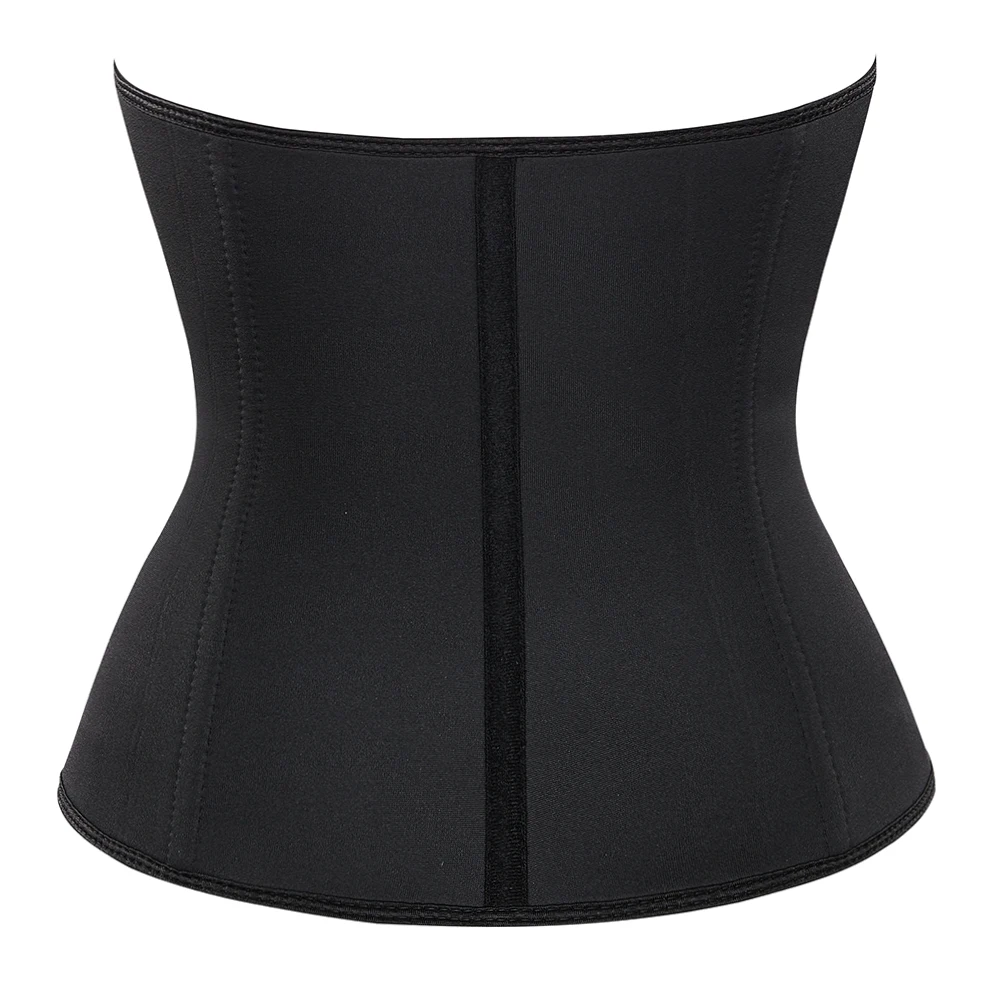 Nude/Black Women Zip Up Waist Trainer XS To 6XL Body Shapewear Neoprene Waist Shaper With 6 Steel Bone