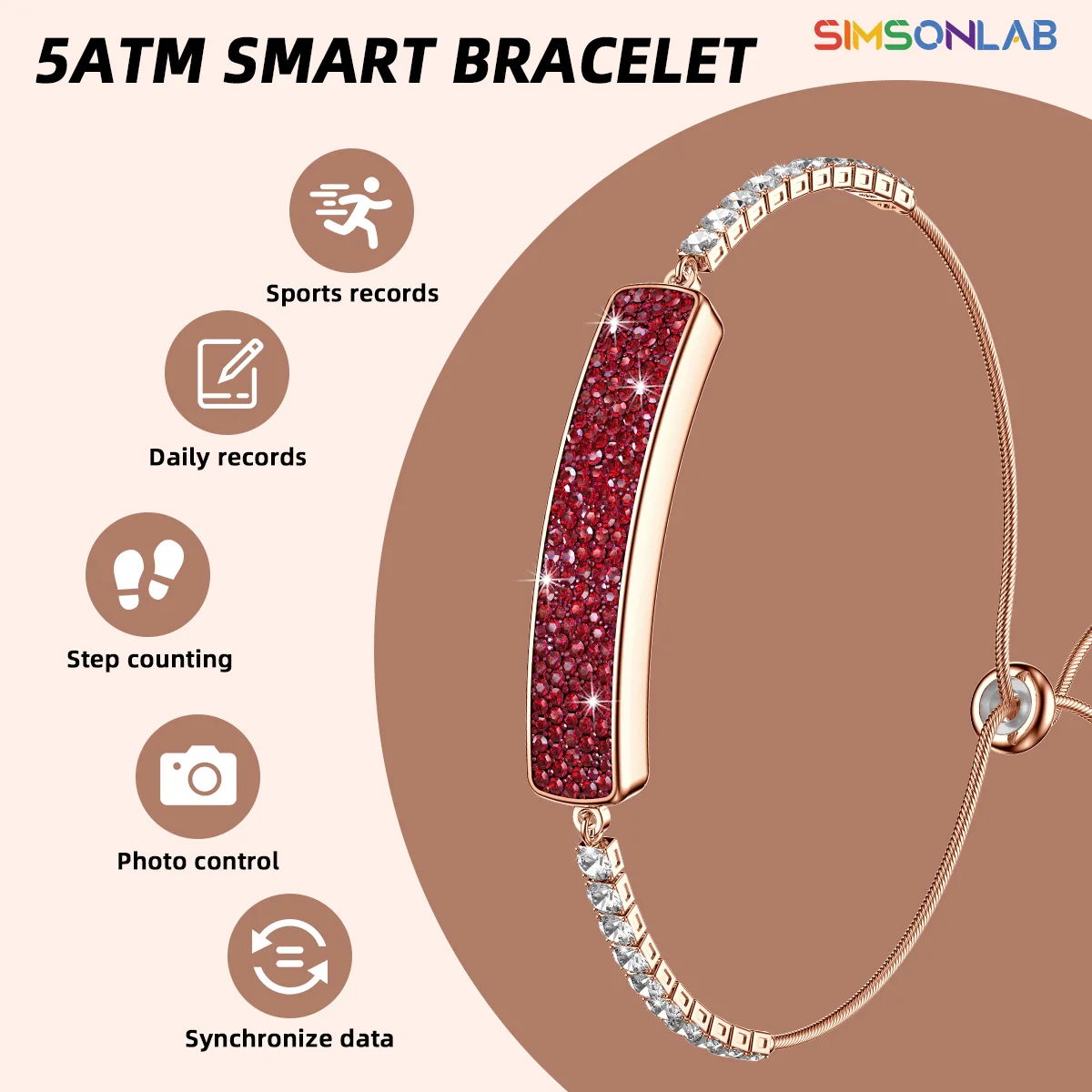 

НОВЫЙ умный браслет, женский монитор сердечного ритма, кислорода в крови, 5 АТМ, водонепроницаемые для Android/IOS, спортивные часы на открытом воздухе, женские часы для Xiaomi