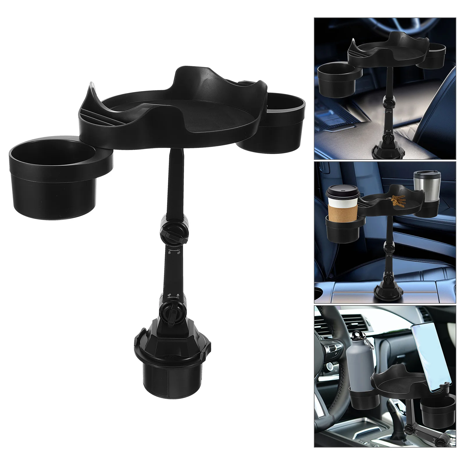 

Car Cup Holder Multi-Functional Foldable Vehicle Food Tray Durable Auto Cup Holder Tray Anti Spill for Road Trips