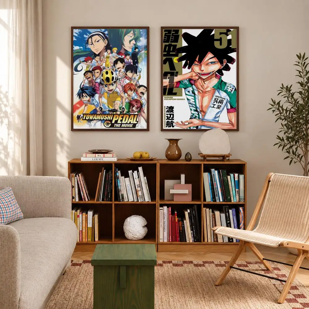 Energetic Cycling Sports Anime Yowamushi Pedal Poster Self‑Adhesive Waterproof Poster Sticker Wall Art Home Decor