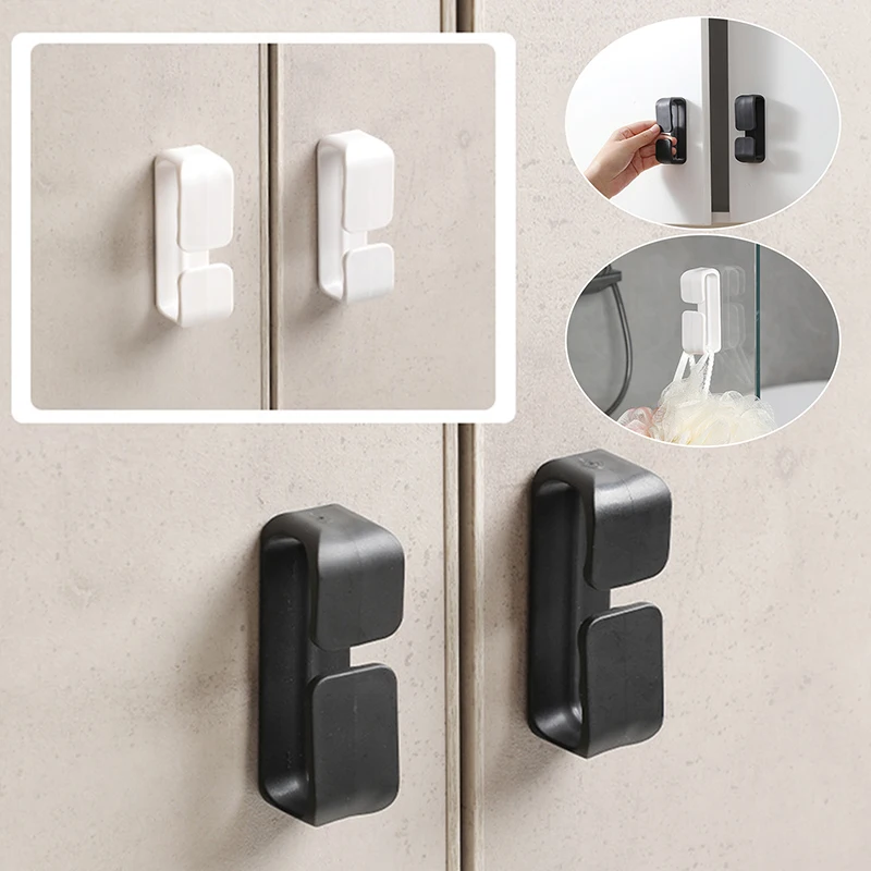 2PCS Self Adhesive Window Cabinet Drawer Handles Wardrobe Door Knob Auxliary Device No Drill Sliding Door Organizer