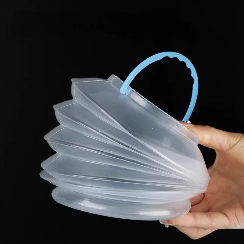 5pcs Transparent Paint Brush Washing Bucket Expandable Water Bucket Portable Foldable Water Bucket for Art and Gouache Painting