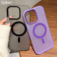 Frosted Translucent Case For iPhone 16 Pro Max 15 14 13 12 11 Candy Matte For Magsafe Wireless Charging Shockproof Bumper Cover