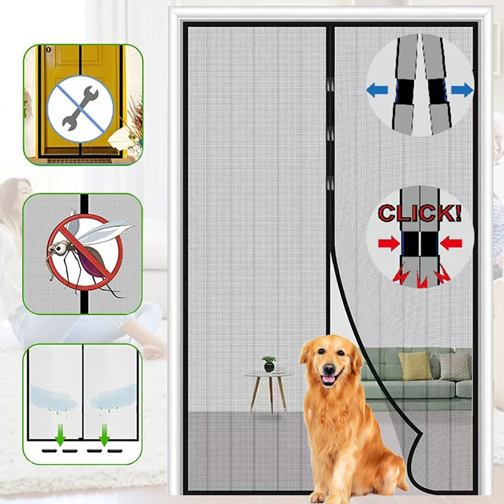 

Сетка для защиты от комаров, изолированная сетка с магнитной застежкой, для кухни, гостиной, 2024