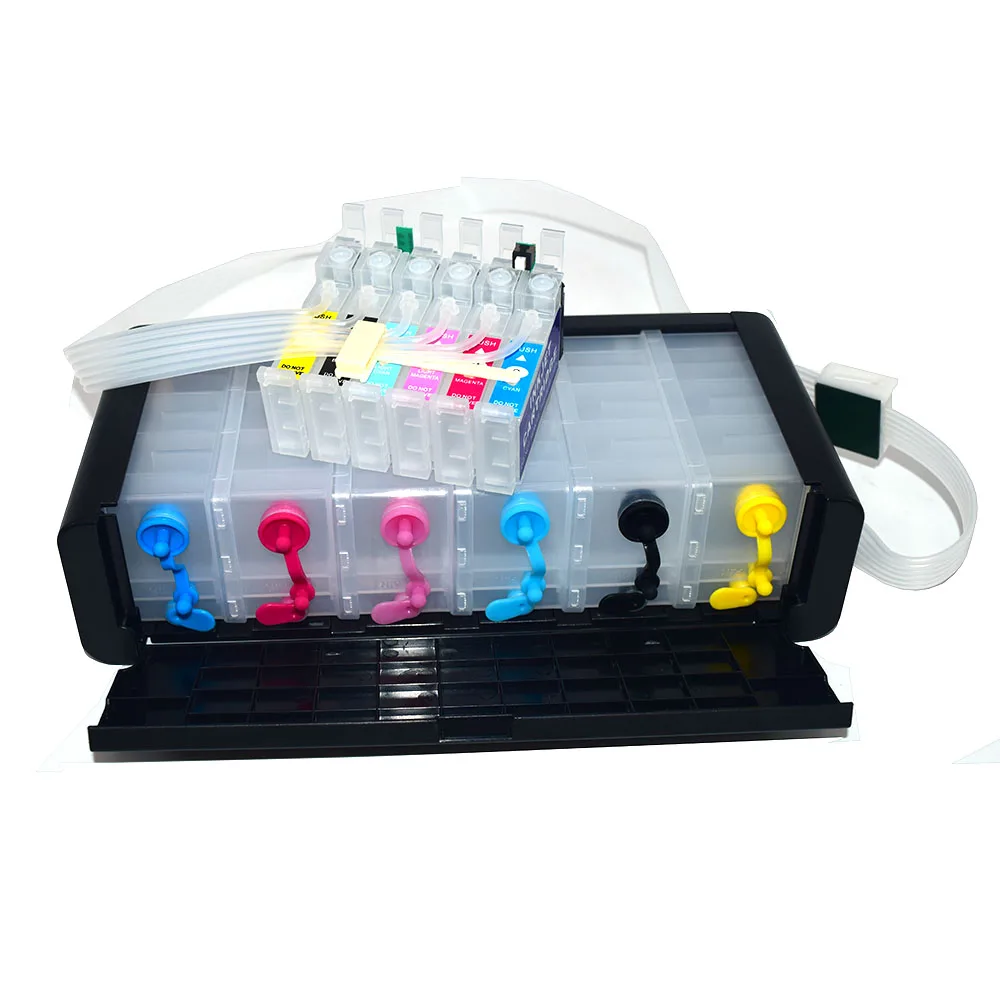 6 Colors 82N T082 Continuous Ink Supply System For Epson T50 T59 R270 R290 RX615 TX650 Ciss ink system For Epson T0821N -T0826N