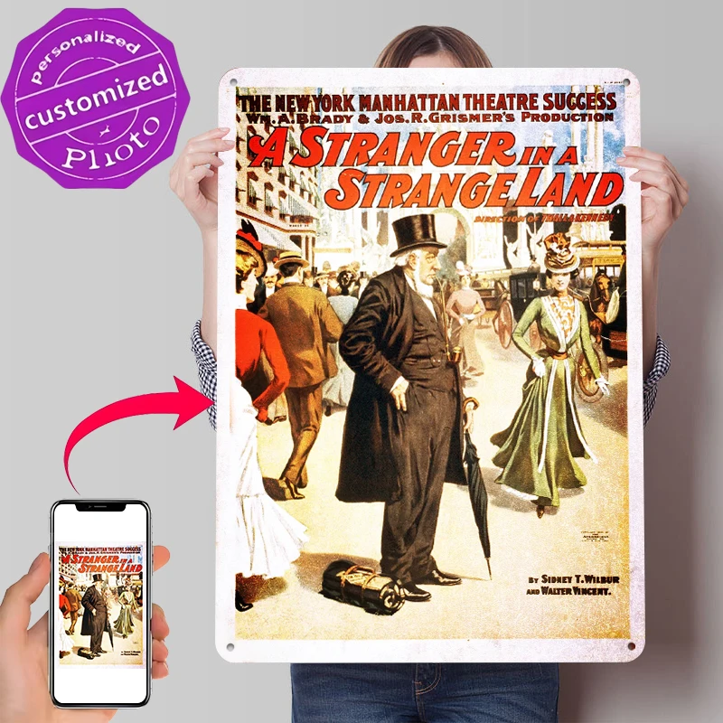 A Stranger in a Strange Land Comic Book Printed Poster Customized Wall Art Retro Vintage Metal Tin Signs for Luxury Decoration