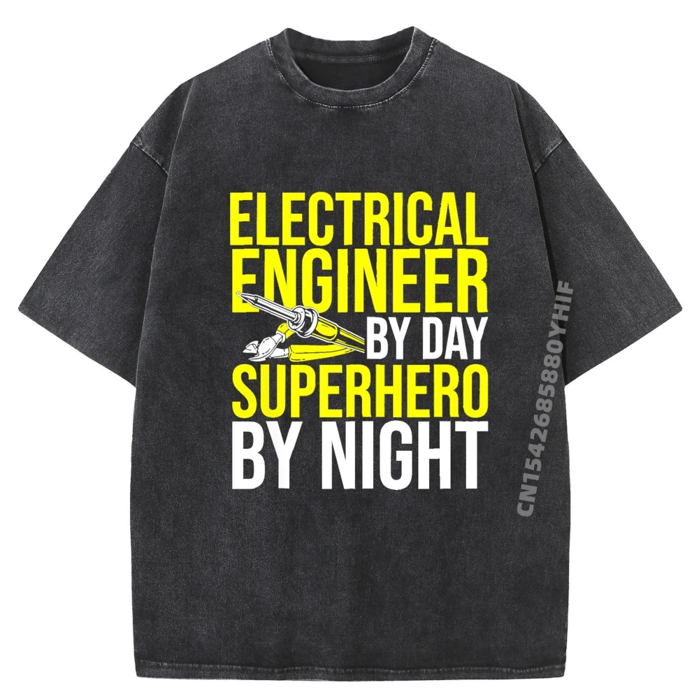 

Power Systems Electronics Circuits Electrical Engineer Graphic Tee Shirt Cheap Plus Size Mens Oversized Washed Shirt