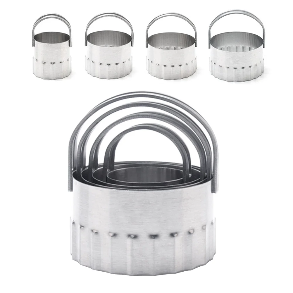 

1Set Stainless Steel Mousse Ring Round Cake Cutter Non-Stick Smooth Surface Safe Baking Tool Biscuit Pastry Mold