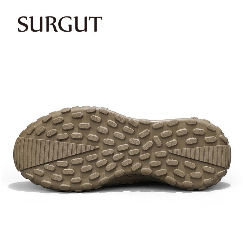 SURGUT Handmade Leather Shoes Men Casual Sneakers Driving Loafers Breathable Hot Sale High Quality Walking Luxury Men Shoes