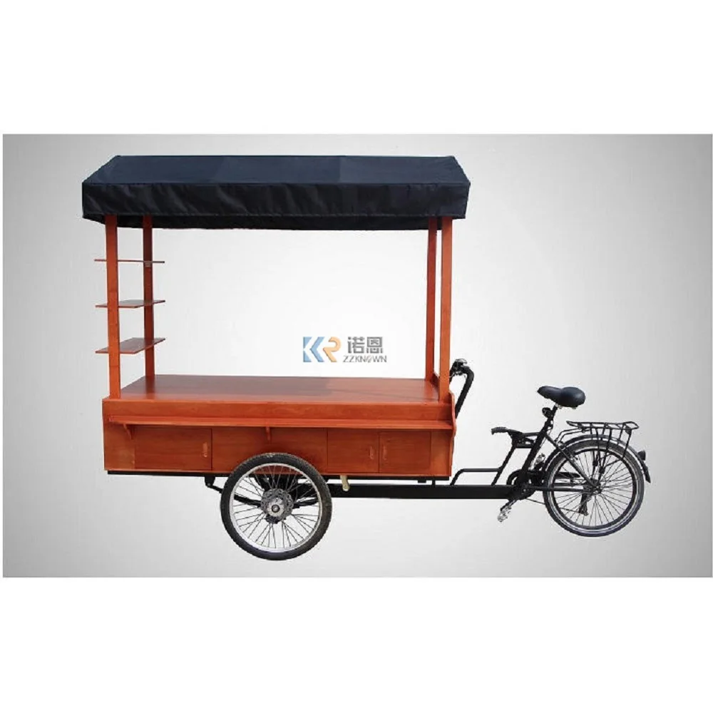 

Electric Adult Cargo Tricycle Coffee Vending Trike Food Cart Euro 3 Wheel Adult Coffee Bike