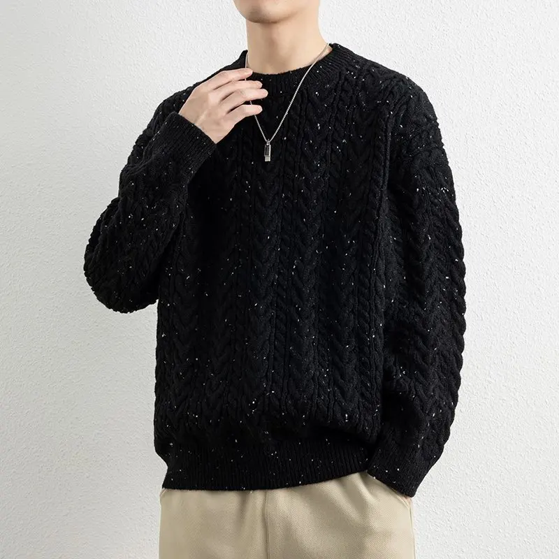 2026 Autumn-Winter New Men's Pullover Knitted Shirt