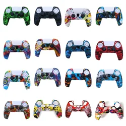 Anti-slip Silicone Shell Protective Cover Case For Playstation 5 PS5 Controller joystick Accessories With Thumb Grip Stick Caps