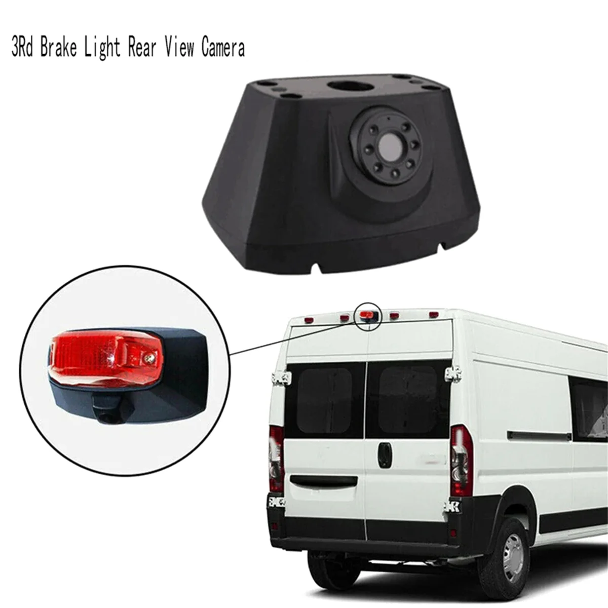 3Rd Remlicht Backup Achteruitrijcamera voor Dodge Ram Promaster 1500 2500 3500 2008-2016 Reverse Cargo Van camera