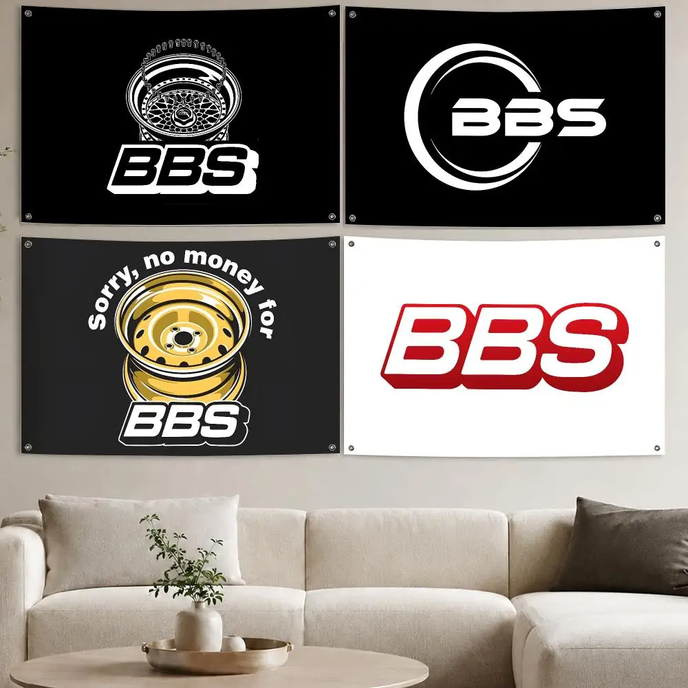 B-B-Ss Wheel Fans Flags Aesthetic Wall Tapestry Printed Wall Hanging Living Room Party Outdoor Decor