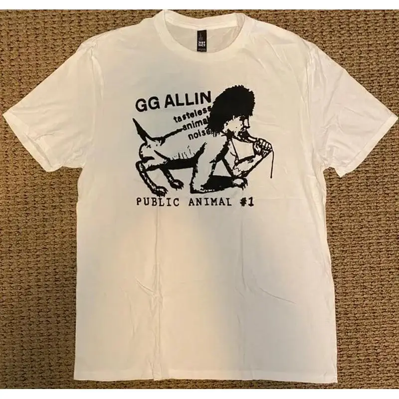 GG Allin The Jabbers rock band short sleeve white color shirt KV27528