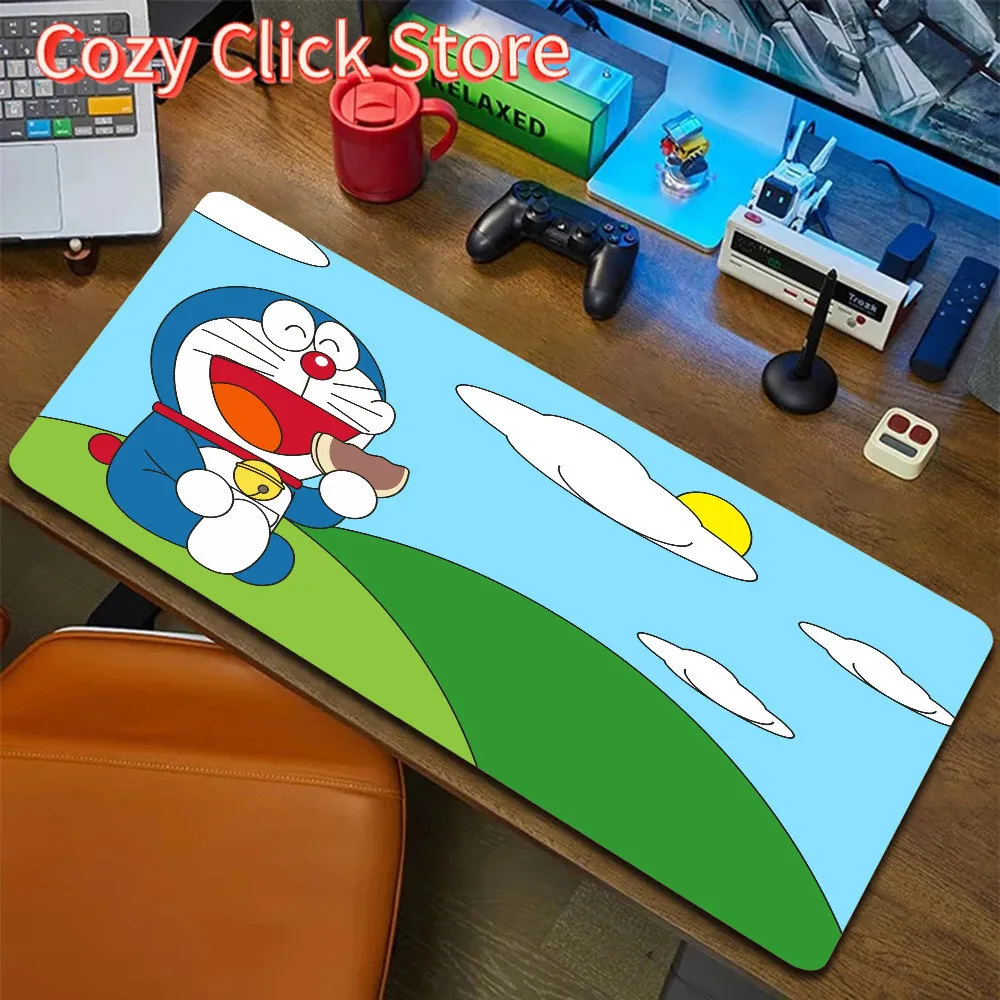 Tappetino per mouse Anime D-Doraemon Gaming Pc Configurazione Accessori Tavolo per computer Tappetino per mouse Gamer Tappetino per scrivania Tappetini grandi Tappetini per ufficio Xxl Mause