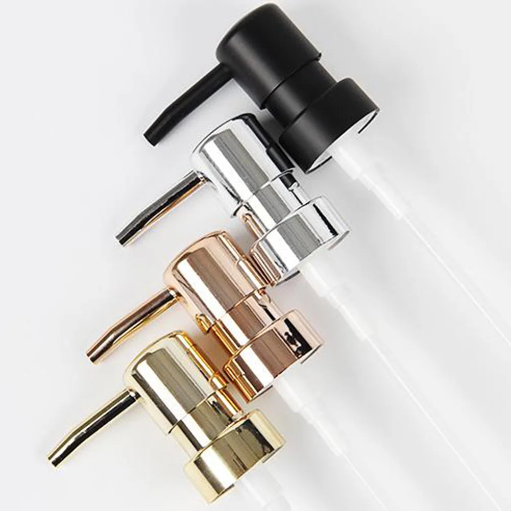 1pc ABS Pump Tube Round Lotion Pump Head Bathroom Supplies Dispensing Bottle Accessories Silver/Gold/Rose Gold/Matte Black