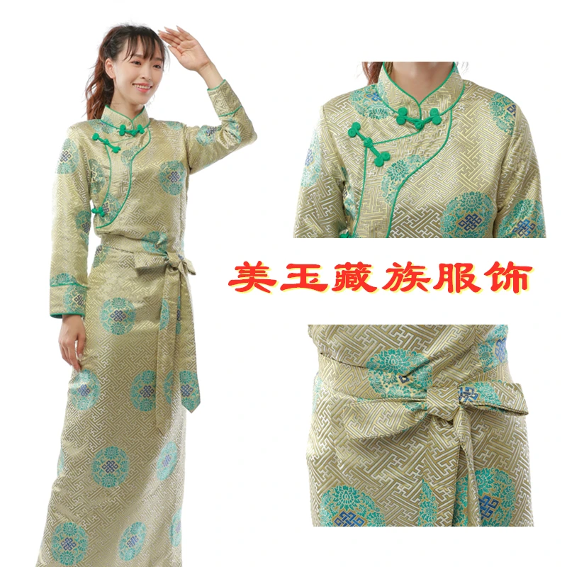 

Meiyu Clothing New Tibetan Ethnic Style Tibetan Style Guochang Dance Dress Brocade Tibetan Dress Female Tibetan Clothing Lhasa