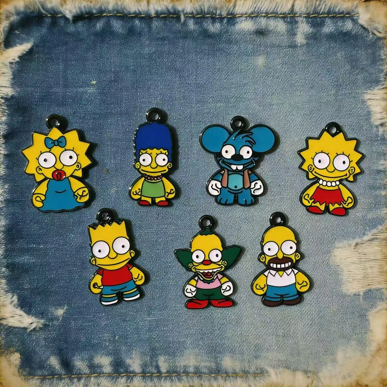 7 piezas perfectas para pendientes, collares, llaveros y proyectos de manualidades: ¡agregue diversión clásica de dibujos animados a sus creaciones!