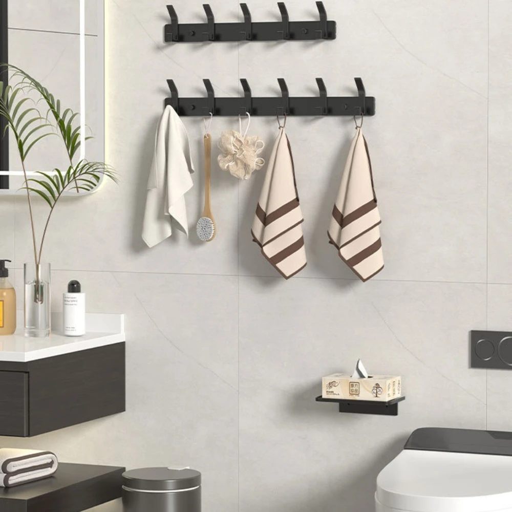 

Крючок для ванной и туалета Крючки для кухни и спальни Крючки для одежды в перфорационном стиле Вешалки Черный настенный крючок Держатель для полотенец Ванная комната