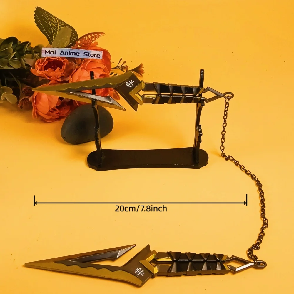 7,8 pouces Valorant Katana Anime Cosplay Kunai métal Ninja étoile couteau épée taille réelle Katana Original samouraï sabre non pointu jouet cadeau