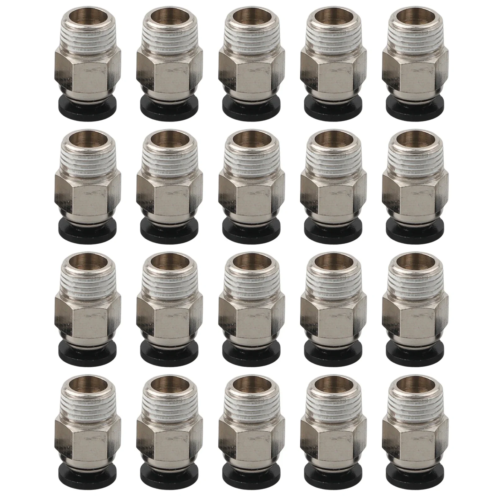 Straight Connector Pack Twenty Pieces Optimized to Fit Standard For M10 Thread Specifications in Printing Equipment